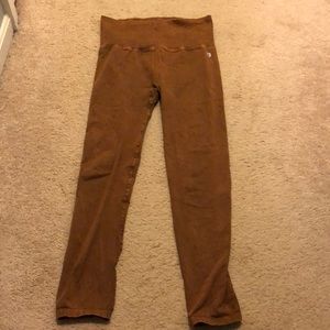 Brown good karma leggings from free people movement.